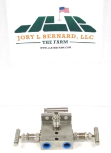 PENTAIR ANDERSON-GREENWOOD, M4TEIS-4-PMI03, 3-WAY MANIFOLD, 316 SST, SURPLUS - Picture 1 of 4