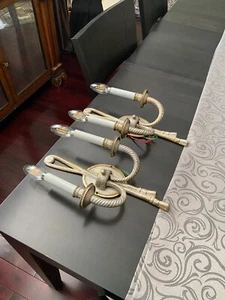 Pair of Crystorama 2 Light Olde Brass Cast Brass Wall Mount - Picture 1 of 4