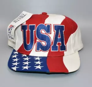 USA Flag The Game Big Logo Vintage 90's Snapback Cap Hat - NWT - Picture 1 of 5
