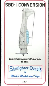 Starfighter 1/72 DOUGLAS SBD-1 DAUNTLESS Cowling Conversion Set - Picture 1 of 1