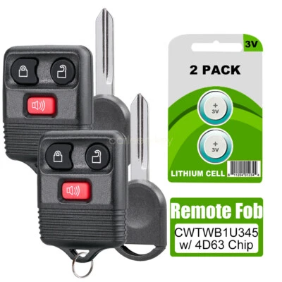 2 para Ford Ranger 2007 2008 2009 2010 2011 2012 mando a distancia sin llave + llave de encendido Foto 1 de 4