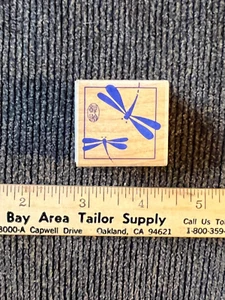 DRAGON DANSEL FLY INSECT RUBBER STAMP HERO ARTS - Picture 1 of 2