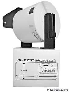 Non-OEM Fits BROTHER DK-1202 Labels - (25) Rolls of 300 + (2) REUSABLE FRAMES - Picture 1 of 7