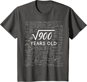30 Birthday Son Him Girl Funny Math 30th Birt Youth Unisex T-shirt - Picture 1 of 6
