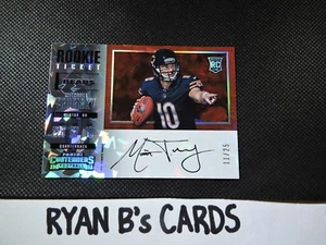 2017 Contenders Mitch Trubisky Cracked Ice ROOKIE AUTO 11/25 SSP! RARE!! - Picture 1 of 8