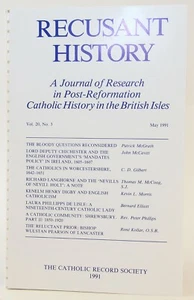 Recusant History: Research in Post-Reformation Catholic History May 1991  - Picture 1 of 6