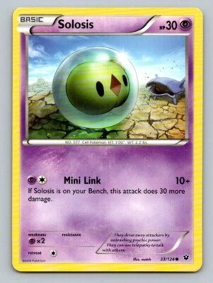 2016 Pokemon Card Fates Collide Solosis 33/124 - Image 1 of 2