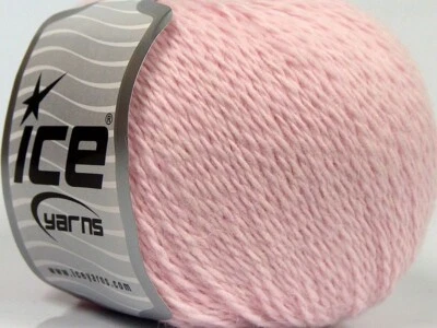 Baby Pink Angora Cashmere 68762 Ice Yarns Luxury Blend Sport Weight 50gr 218yds - Image 1 of 4