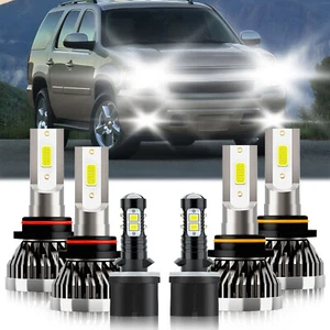For Chevrolet Tahoe 2000-2006 LED Headlight Bulb Kits Hi Lo Beam+Fog Light 6000K - Picture 1 of 11