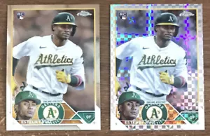 2023 Topps Chrome Esteury Ruiz X-Fractor RC #99 And Base Card - Picture 1 of 2