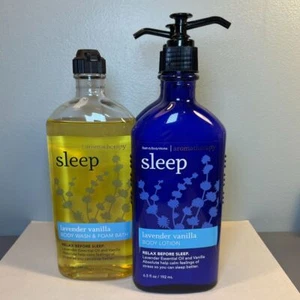 Bath And Body Works Aromatherapy Lavender Vanilla Sleep Body Lotion Foam Bath - Picture 1 of 5