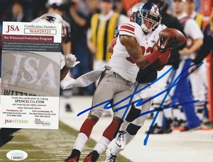 Mario Manningham New York Giants JSA acción autenticada firmada 8x10 - Imagen 1 de 1