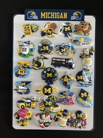 University Of Michigan Football 3D Magnets With Board  by Willabee & Ward Cover