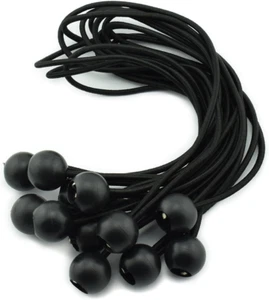 HJ Garden 12 Pezzi 12 Pollici (30Cm) Cordini Elastici a Sfera Nero Corda Elastica Baldacchino T - Foto 1 di 12