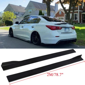 Para Infiniti Q50 Q60 Q70 G37 G35 78.7"" Falda Lateral Extensión Divisor Labio Brillante - Imagen 1 de 10