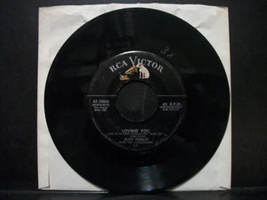 ELVIS PRESLEY Teddy Bear/Loving You 45 record RCA 47-7000 silver line - Imagen 1 de 2