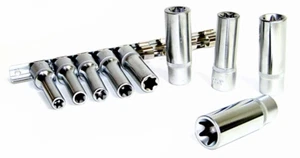 9 piezas E10 E11 E12 E14 E16 E18 E20 E22 E24 1/2" Dr Estrella E hembra zócalo profundo Torx - Imagen 1 de 3