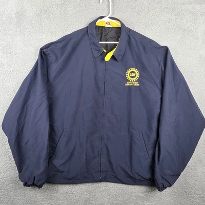 Union Line UAW Jacket Mens 3XLT Blue Full Zip Vintage 80s Workwear Windbreaker - Image 1 of 4