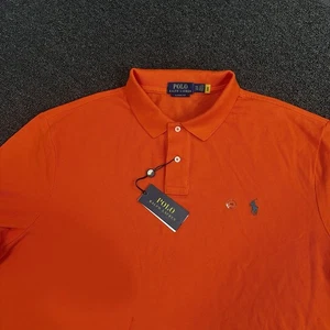 Ralph Lauren Polo Classic Fit Orange Short Sleeve Shirt Mens Size XXL- NWT - Picture 1 of 8