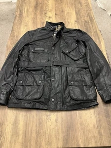 Herren Barbour International Carbon Finish, wasserdicht, groß, Gürtel, schwarz - Bild 1 von 11