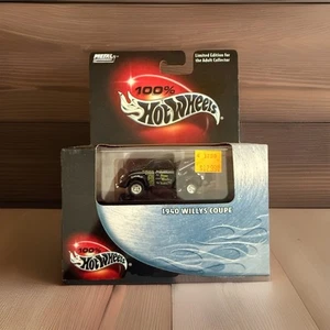 Hot Wheels 100%-1940 Willys Coupe Diecast Car Black Box - Picture 1 of 6