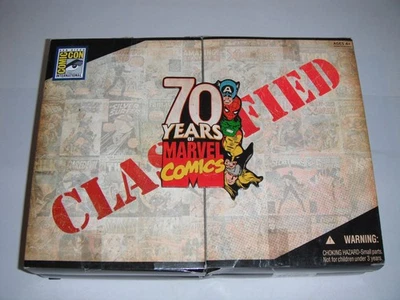 70 Years Of Marvel Comics Classified The Invaders pacote com 4 Capitão América SDCC Ex - Imagem 1 de 4