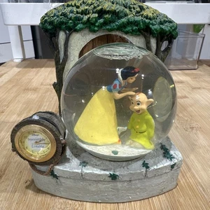 VTG Disney Snow White Glitter Globe w/ Dopey & Clock & Garden Gate w/ Squirrel * - Picture 1 of 12