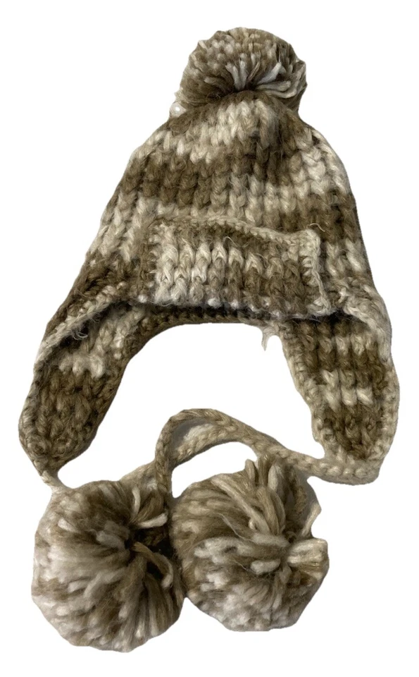 Ganchillo Grueso Cable Tejido Gorro Sombrero Pom Orejeras Gorra Terciopelo Forrado "Withmoons" OS Foto 1 de 4