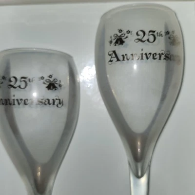 Подарок на 25-ю годовщину свадьбы.  Стаканы для тостов. - Изображение 1 из 2