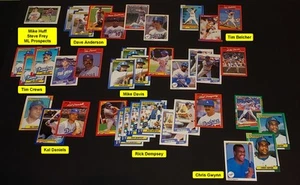 LOTE de tarjetas de béisbol de los Dodgers de Los Ángeles estrellas y fracasos en su mayoría finales de los 80' principios de los 90 - Imagen 1 de 18