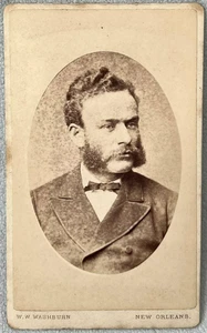 CDV NEW ORLEANS VON WASHBURN LOUISIANA AMERIKA USA ANTIKES FOTO BILD RÜCKSEITE - Bild 1 von 2