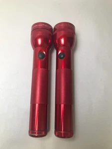 Zwei Mag-Lite 10" 2 D Cell Taschenlampen - rot - schöner Zustand - Bild 1 von 1