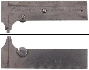 Rare Brown & Sharpe Button Caliper Rule, No. 398 - Grad in 40ths - mjdtoolparts - Picture 1 of 1