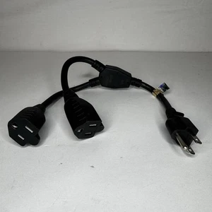 Power Cord Splitter 16AWG (NEMA 5-15P to NEMA 5-15R x2) - Picture 1 of 3