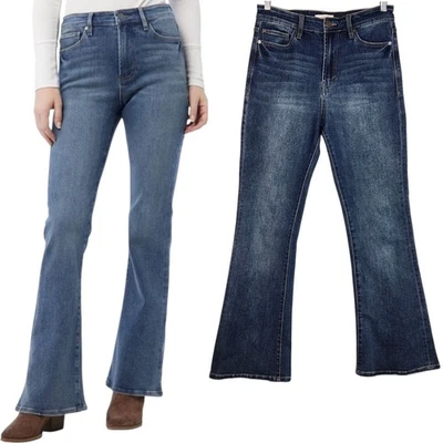 Jeans Habitual Casey tiro alto acampanados suaves elásticos lavado medio 28 6 Foto 1 de 4