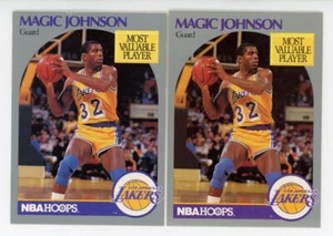 x2) 1991 Hoops MVP #157 Magic Johnson ottime condizioni - Foto 1 di 2