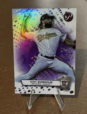 Tony Gonsolin /99 PURPLE TOPPS PRISTINE REFRACTOR SP 2023 Los Angeles Dodgers  - Image 1 of 4