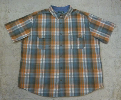 Woolrich Mens Shirt Size XXL Plaid Button Up Short Sleeves 100% Cotton Classic - Image 1 of 4