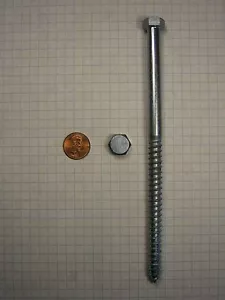 SECHSKANTVERZÖGERUNGSSCHRAUBE #3/8" x 7", STAHL, VERZINKT, 9/16" BREITE ÜBER FLACHE - Bild 1 von 1