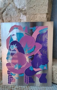 JP Kolasinski féminin pluriel sérigraphie sur acier 1973 tirage limité vintage - Imagen 1 de 6