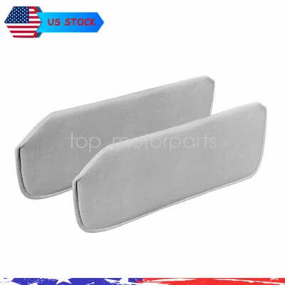 For 1988-1998 Chevy GMC Full Size Truck Sun Visors Light Grey Gray Cloth LH & RH Foto 1 de 4