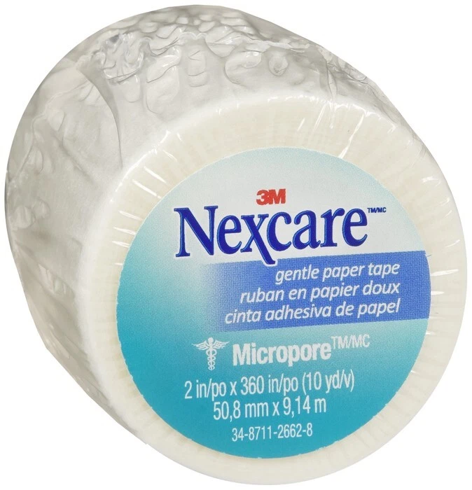 Cinta de papel suave Nexcare Micropore 2 pulgadas x 10 yardas 10 yardas Foto 1 de 1