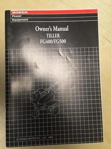Honda Tiller Owner Manual for the FG400 FG500 1998 - Picture 1 of 2