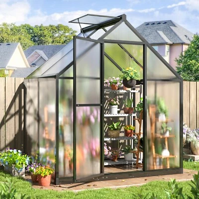 6x4 FT Outdoor Greenhouse Walk-In Green houses with Quick Assembly & Vents - Image 1 of 4