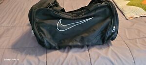 Nike Duffel Bag Medium Black Gym Bag End Pockets Shoulder Strap Workout BA3233
