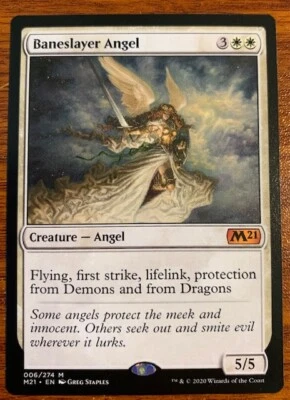 2020 MTG Wizard of the Coast Core set 2021 Baneslayer Angel #006/274 Used - Image 1 of 2