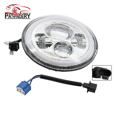 For Harley Street Glide Softail FLHX 7"inch LED Projector Chrome Hi/Lo Headlight - Изображение 1 из 4