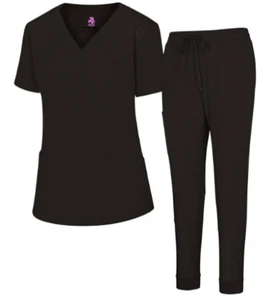 Natural Uniforms Women's Cool Stretch Jogger Scrub Set Medical Hospital 8500 - Picture 1 of 32
