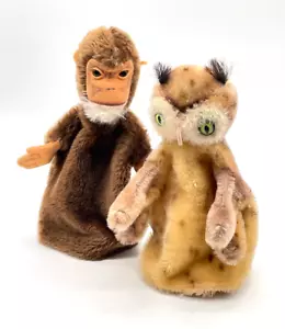 2x alte Steiff Handpuppe Affe & Bär Steifftier Puppe für Puppentheater - Bild 1 von 5