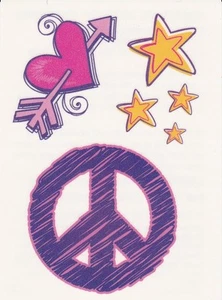 LIMPIEZA TEMPORAL DE TATUAJES PEACE LOVE STARS - Imagen 1 de 1